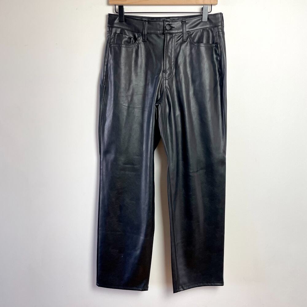 Old Navy Faux Leather Pants 6P‎ High Rise OG Loose Quiet Luxury Parisian Capsule